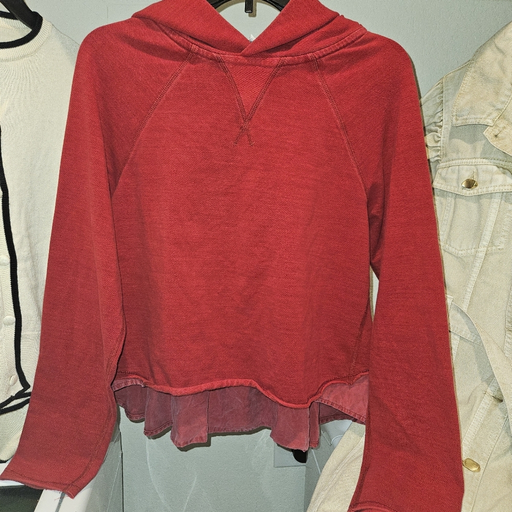 EUC lululemon athletica Red Hooded Sweater  6